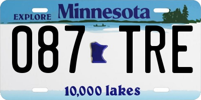 MN license plate 087TRE