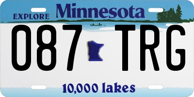 MN license plate 087TRG