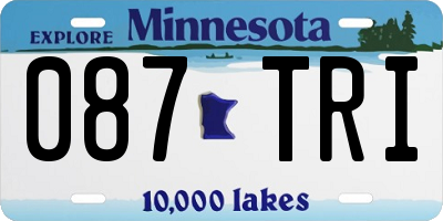 MN license plate 087TRI