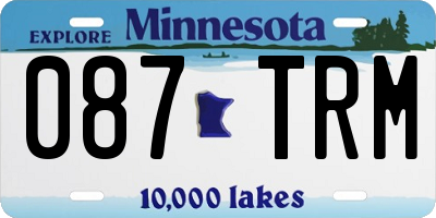 MN license plate 087TRM
