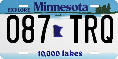 MN license plate 087TRQ