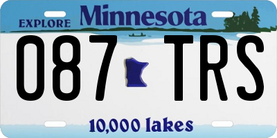 MN license plate 087TRS