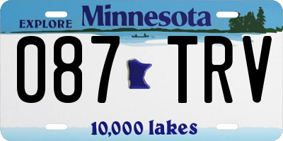 MN license plate 087TRV