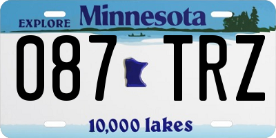 MN license plate 087TRZ