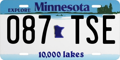 MN license plate 087TSE