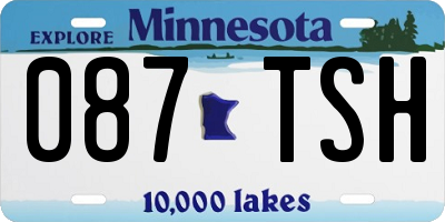 MN license plate 087TSH