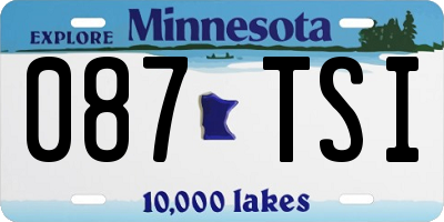 MN license plate 087TSI
