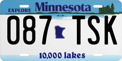 MN license plate 087TSK