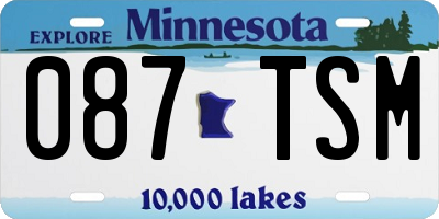 MN license plate 087TSM