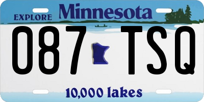 MN license plate 087TSQ