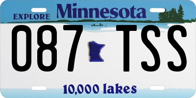 MN license plate 087TSS