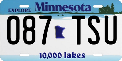 MN license plate 087TSU