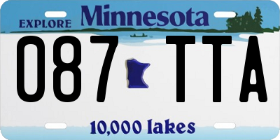 MN license plate 087TTA