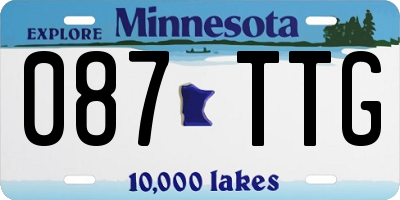 MN license plate 087TTG