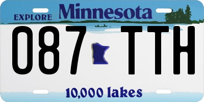 MN license plate 087TTH