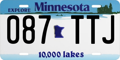 MN license plate 087TTJ