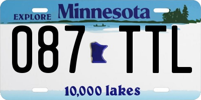 MN license plate 087TTL
