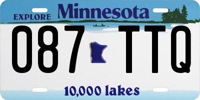 MN license plate 087TTQ