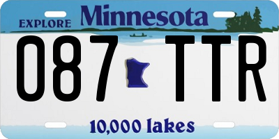 MN license plate 087TTR