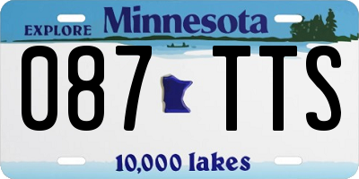 MN license plate 087TTS