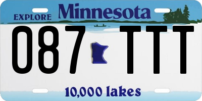 MN license plate 087TTT