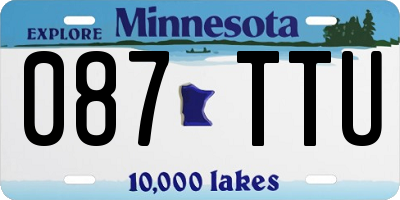 MN license plate 087TTU