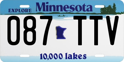 MN license plate 087TTV