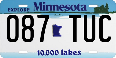 MN license plate 087TUC