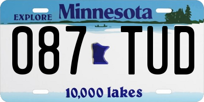 MN license plate 087TUD