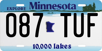 MN license plate 087TUF