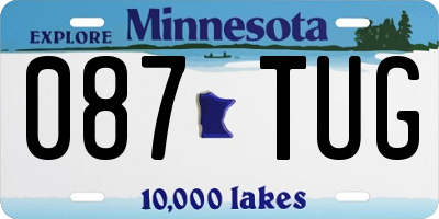 MN license plate 087TUG