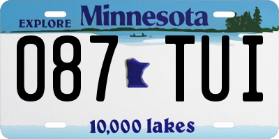 MN license plate 087TUI