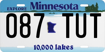 MN license plate 087TUT