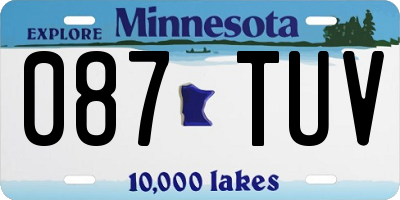 MN license plate 087TUV