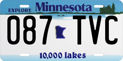 MN license plate 087TVC