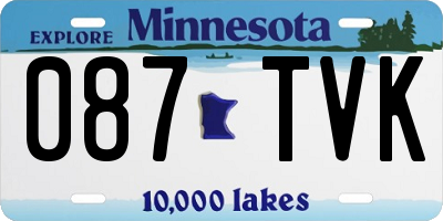 MN license plate 087TVK