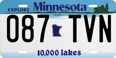MN license plate 087TVN