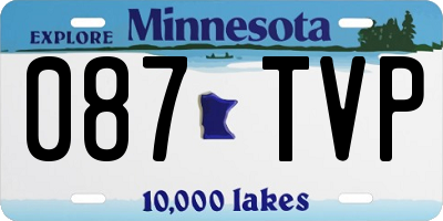MN license plate 087TVP