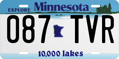 MN license plate 087TVR