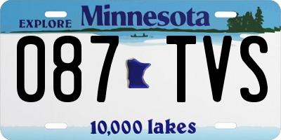 MN license plate 087TVS