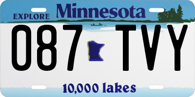 MN license plate 087TVY