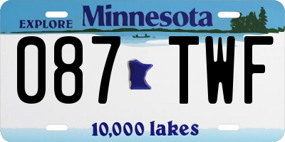 MN license plate 087TWF