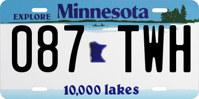 MN license plate 087TWH