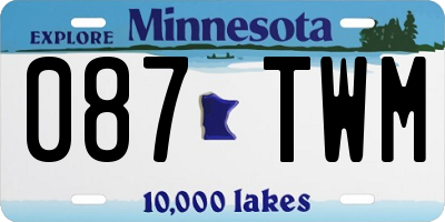 MN license plate 087TWM