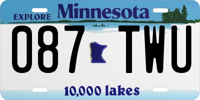 MN license plate 087TWU