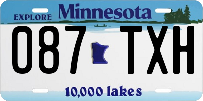 MN license plate 087TXH