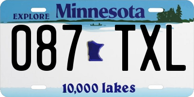 MN license plate 087TXL