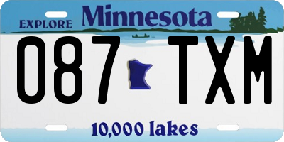 MN license plate 087TXM