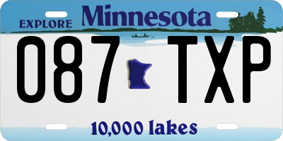 MN license plate 087TXP