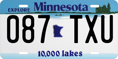 MN license plate 087TXU